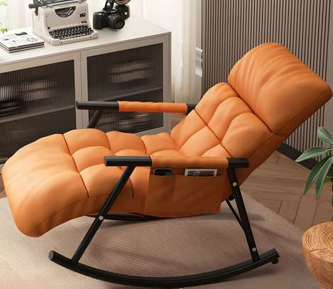 Home Office Chair; Upholstered Rocking Chair image 3