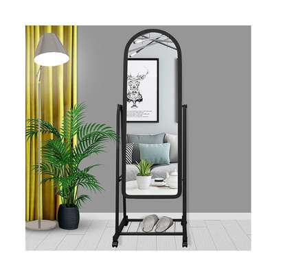 Metal Frame Swivel Dressing Mirror With Storage image 15