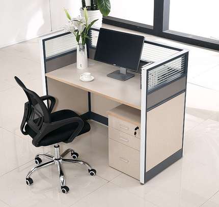 Cubic MDF Single Person Office Workstation image 9