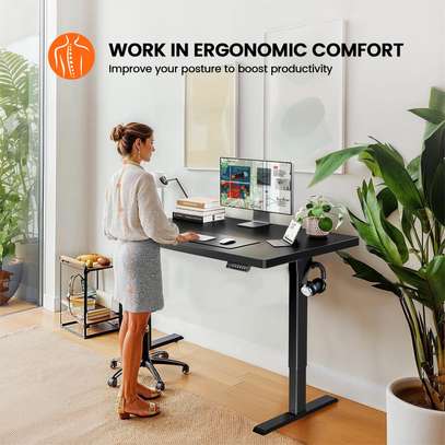 Standing Desk: Adjustable Black Standing Desk In Chepilat image 2
