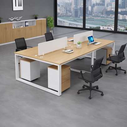 Office Desk; Authentic Minimalist Finish Office Workstation image 4