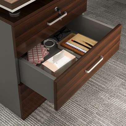 Office Desks: Executive Office Desk In Sepia image 3