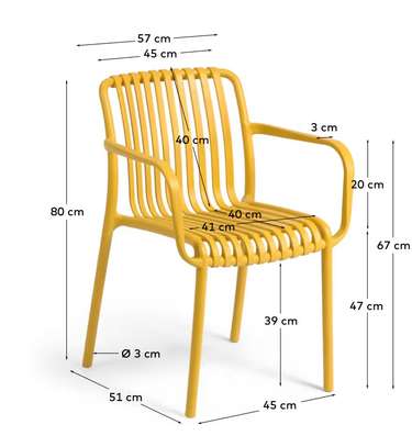 Heavy Duty Plastic Armrests Home Chair image 8