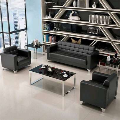 5-Seater Executive Leather Office Sofa Set image 5