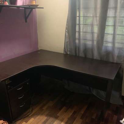 1.4-meter wooden custom home/office desk image 4