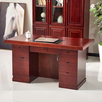Office Desk : Brown Mahogany 1.2M Executive Office Desk image 2