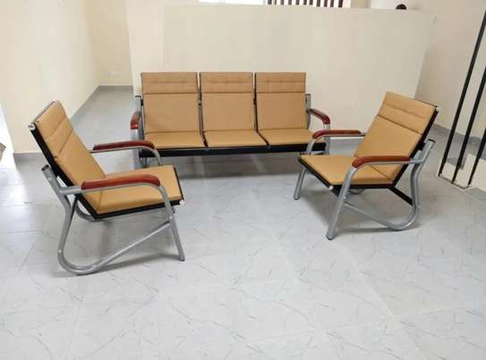 Meeting 5 Person Leather Office Sofa image 11