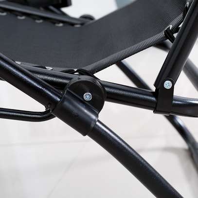 Black Mesh Foldable Leisure Chair image 5