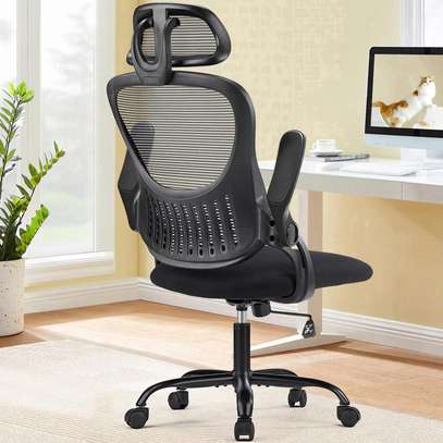 Mesh Office Chair with Adjustable Headrest & Lumbar Support image 5