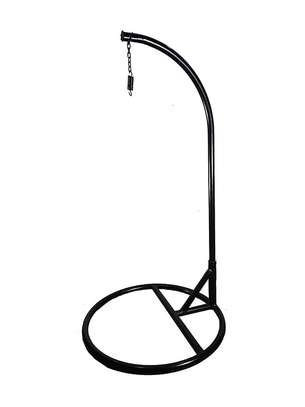 Single Seater Rattan Swing Chair with Stand & Cushion image 2