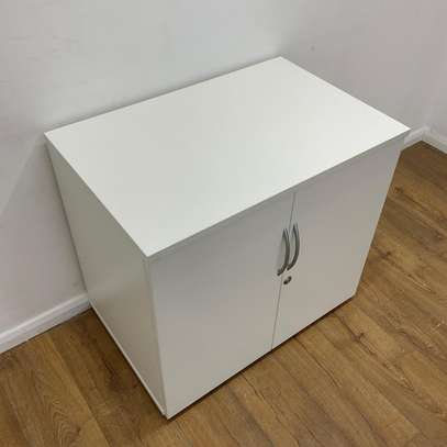 2-Door Wooden Credenza Cabinet in White image 6