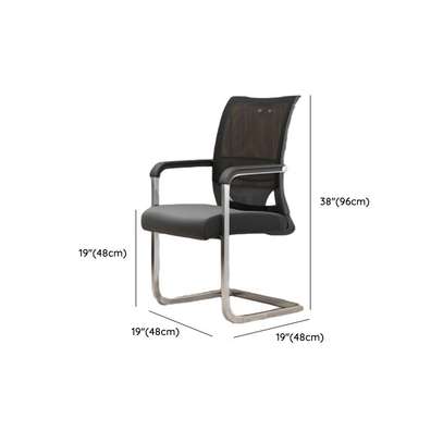 Office Tables: Non-Rotating Mesh Office Guest Chair image 5
