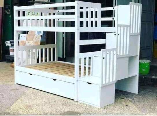 Wooden Bunk Bed Full/Twin with Storage Drawers image 9