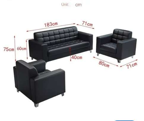Office Sofa; 5 Seater Fancy Stylish Leather Office Sofa image 4