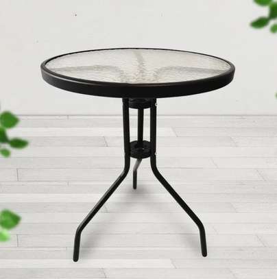 Modern Round Glass Top Dining Table image 4