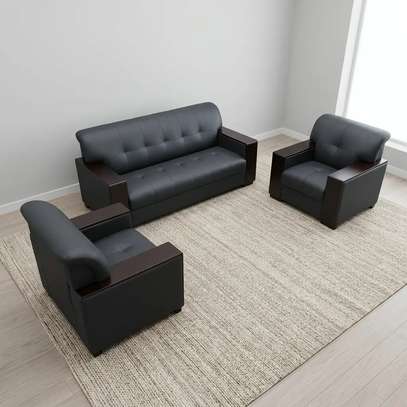 5-Seater Leather Office Sofa Set image 4