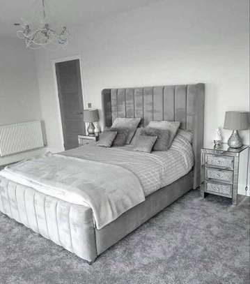 Padded Wooden King Size Bed image 2