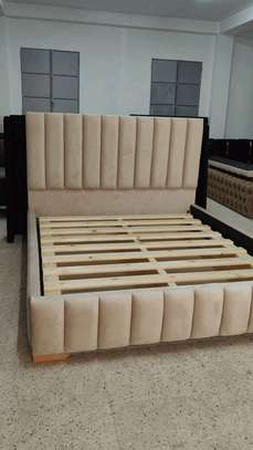 Padded Wooden King Size Bed image 5