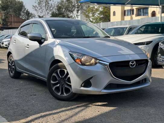 Mazda Demio silver color fully loaded 2019 model. image 10