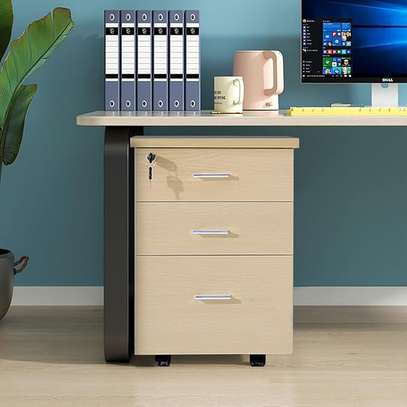 under desk movable 3-drawer cabinet image 2