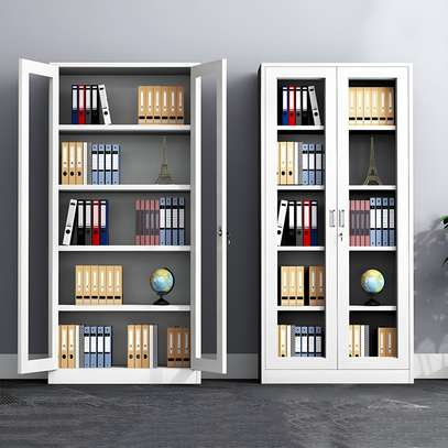 2-Door metallic office storage cabinet image 3