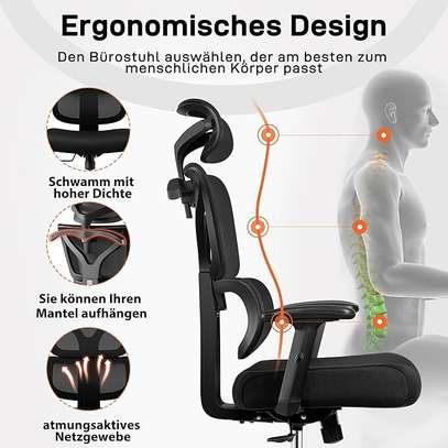 Office Chairs: Lumbar Support Office Chair With Headrest image 6