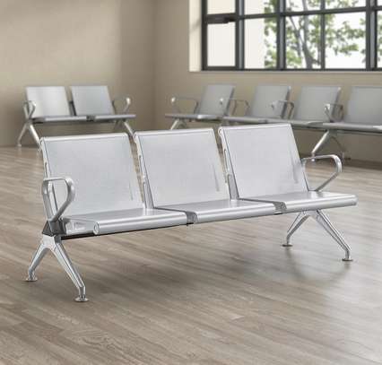 Heavy Duty 3 Seater Metal Office Bench image 12