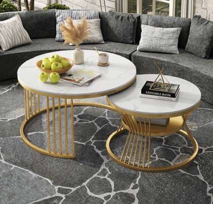 Coffee Table; Marble Nesting Coffee Table in Kemera image 6