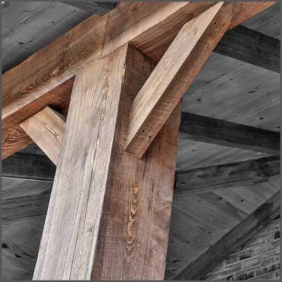 Oak structural beams long 7 , 8 and 9 feet maximum length.. image 2