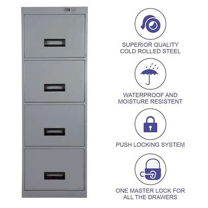 Astro Steel 4 Drawer Filing Cabinet image 3