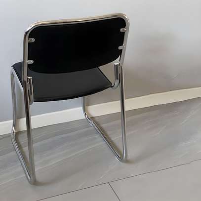 Chrome office guest/ salon chair image 2