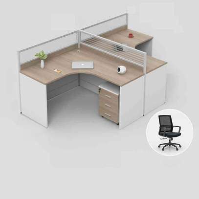 Workstations: Corner 6-User Brown Workstation image 7