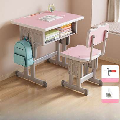 Kid's Furniture:  Kid Desk And Chair For Study image 2