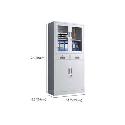 2-Door metallic office storage cabinet image 3