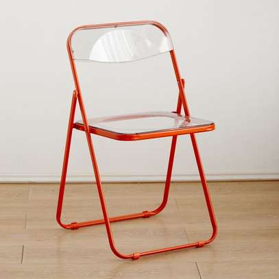 Dining Chair; Glass Foldable Dining Chair in Gesima image 2