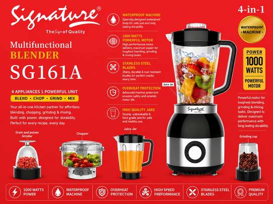 Signature SG161A Multifunctional Blender 1000W Black image 3
