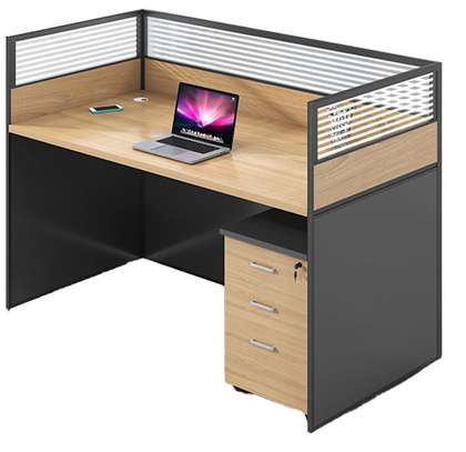 Cubic MDF Single Person Office Workstation image 7