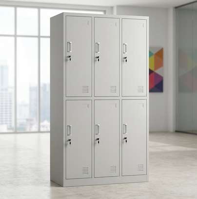 6 Locker Steel Storage Cabinet image 8