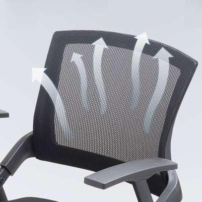 Office Chairs: Mesh Conference Chair with a Writing Pad image 5