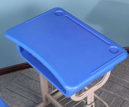Kids furniture: Blue Adjustable Kids Desk & Chair Combo image 4