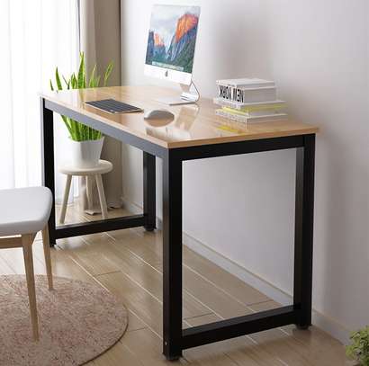 Durable Wood Metal Frame Office Computer Working Desk image 6