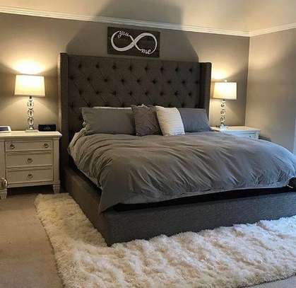 King Size Modern Bed with Side Draws image 4