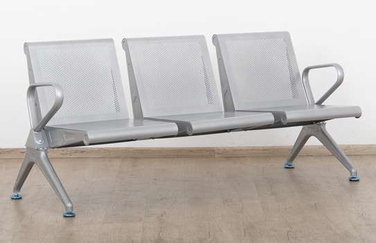 Heavy Duty 3 Seater Metal Office Bench image 10