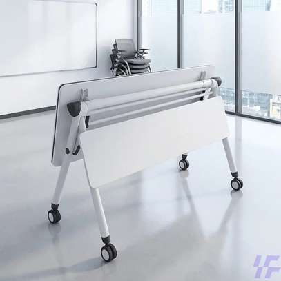 1.2m White Foldable Office Table image 8
