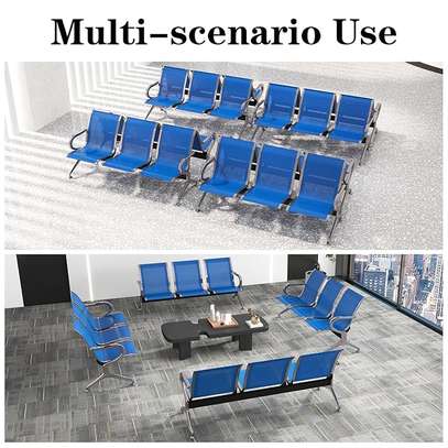 3-Seater Steel Hospital Reception Quest Bench image 7