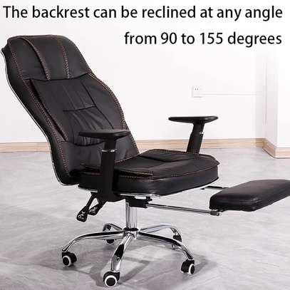 Office seats: High back leather reclining office seat image 3