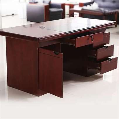 Office Desk : Brown Mahogany 1.2M Executive Office Desk image 10