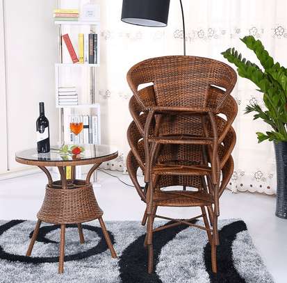 Modern Outdoor  2-Seater Rattan Set image 5