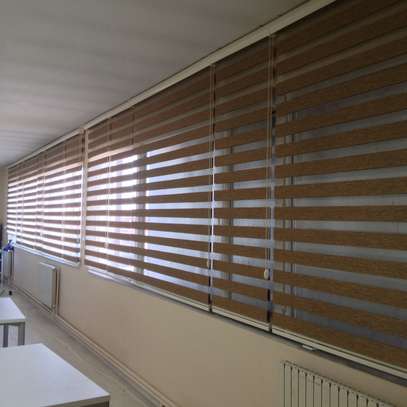 Modern Zebra Blinds Neutral Tones Light Control image 2