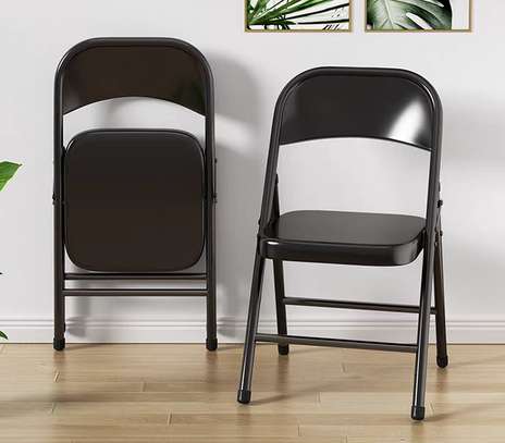 Metal Frame Leather Padded Foldable Visitors Office Chair image 14